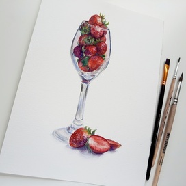 Клубника в стекле