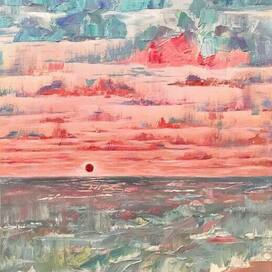 Картина маслом "Зарево"