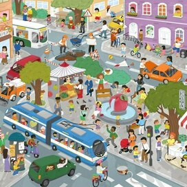 Виммельбух Город 