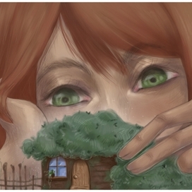 Девушка и домик