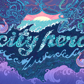 Принт для бренда одежды "City hero"