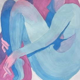 скетч: пастельная дама