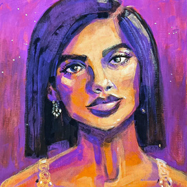 Леди-загадка │ Акрил 