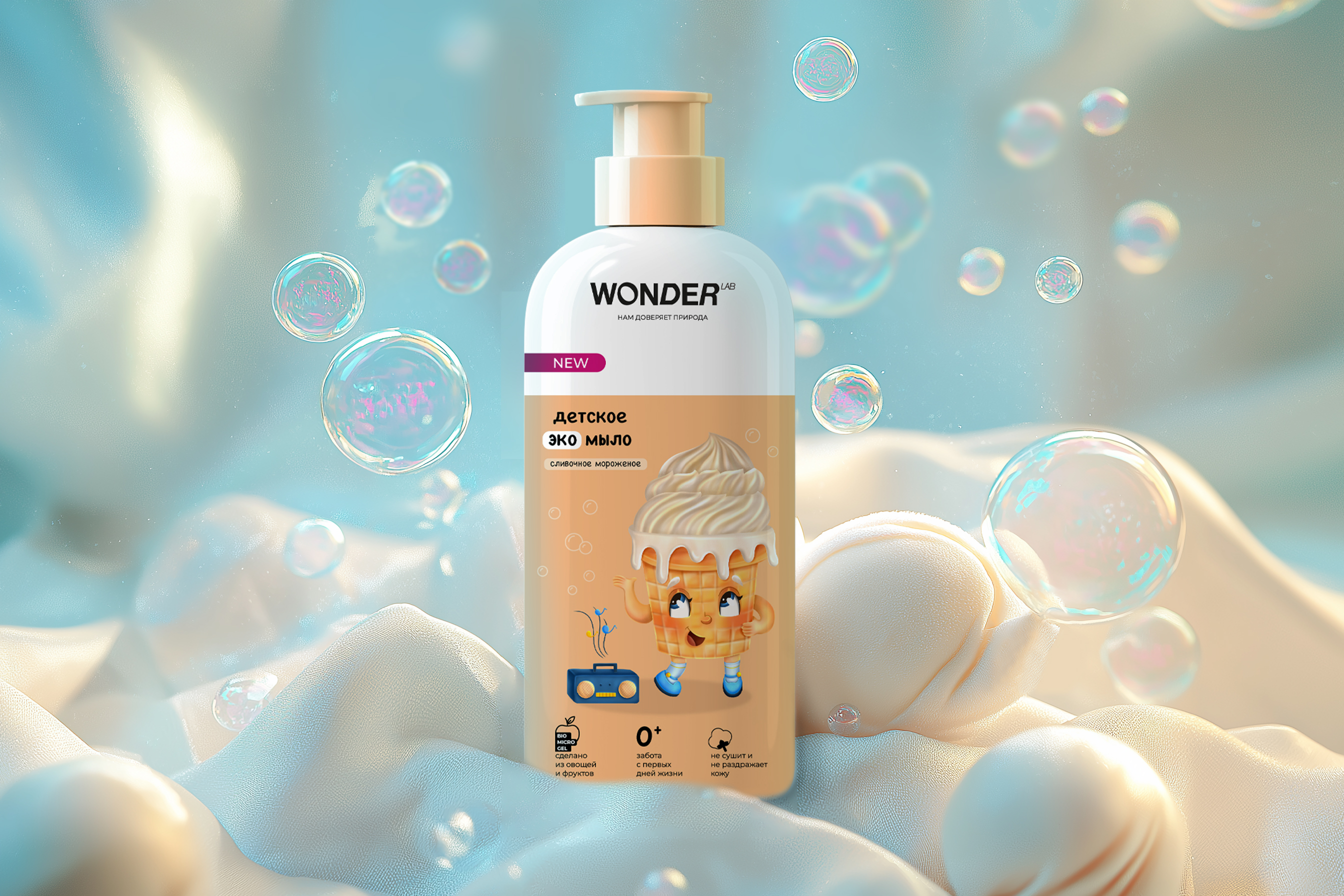 Персонаж для детской упаковки мыла