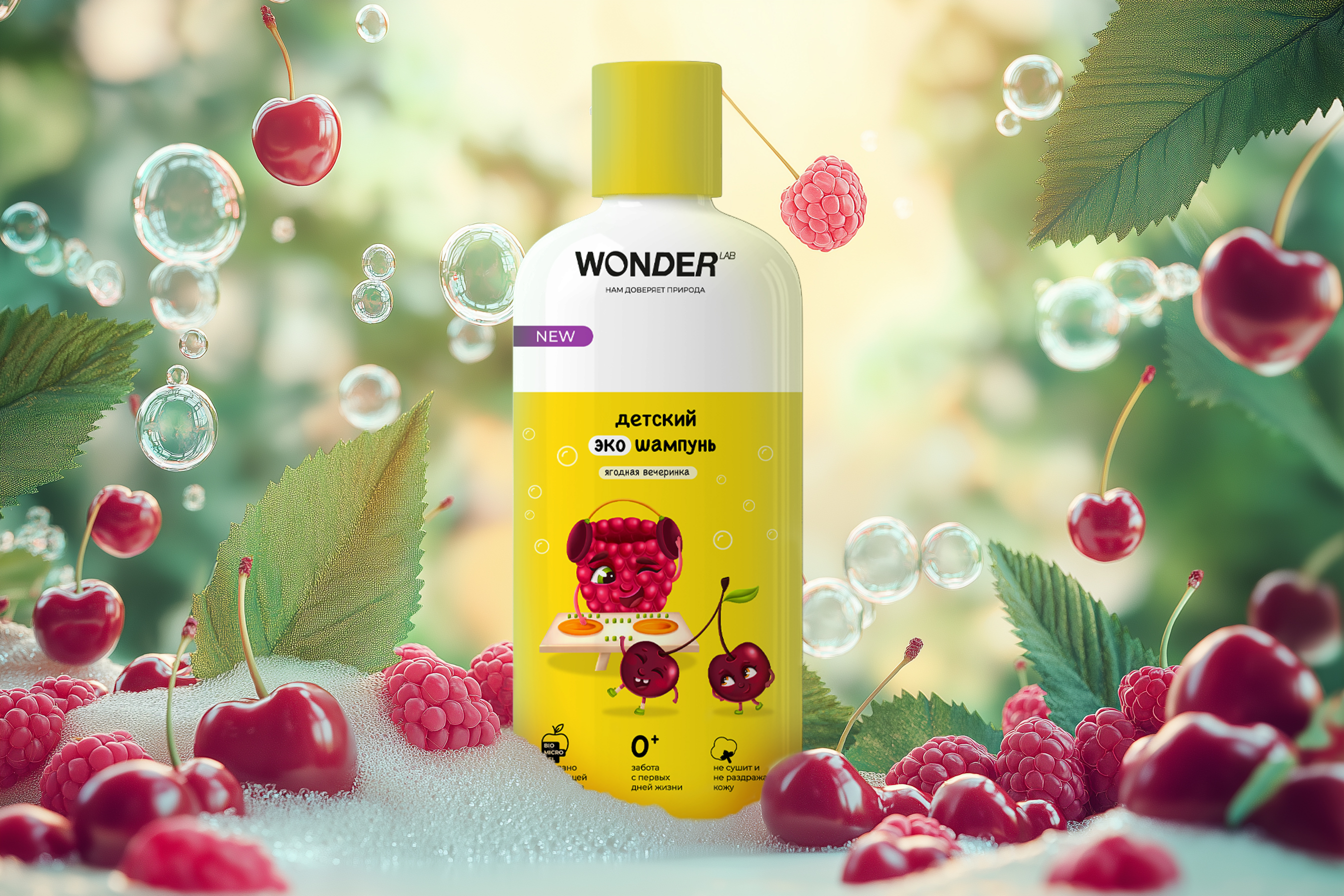 Персонаж для детской упаковки шампуня