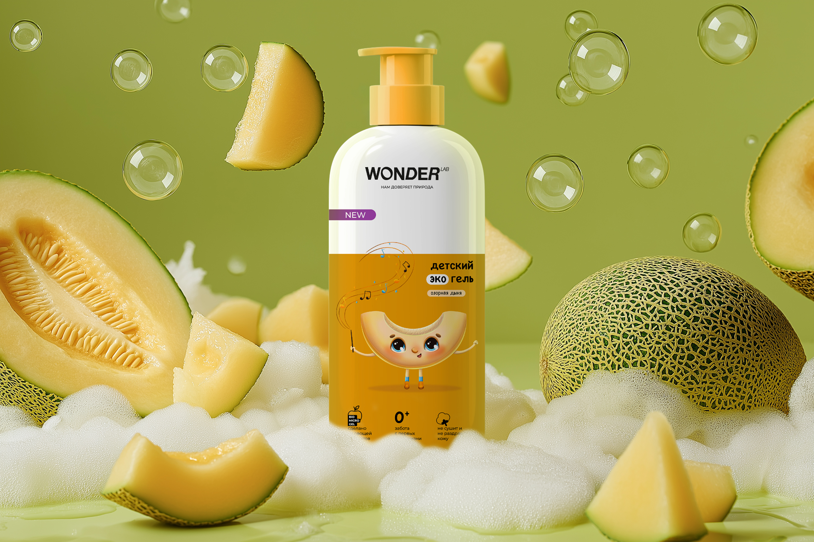 Персонаж для детской упаковки геля