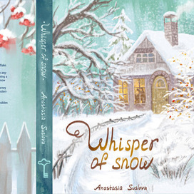 Обложка к детской книге "Шёпот снега"