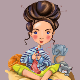 Девочка и нитки 