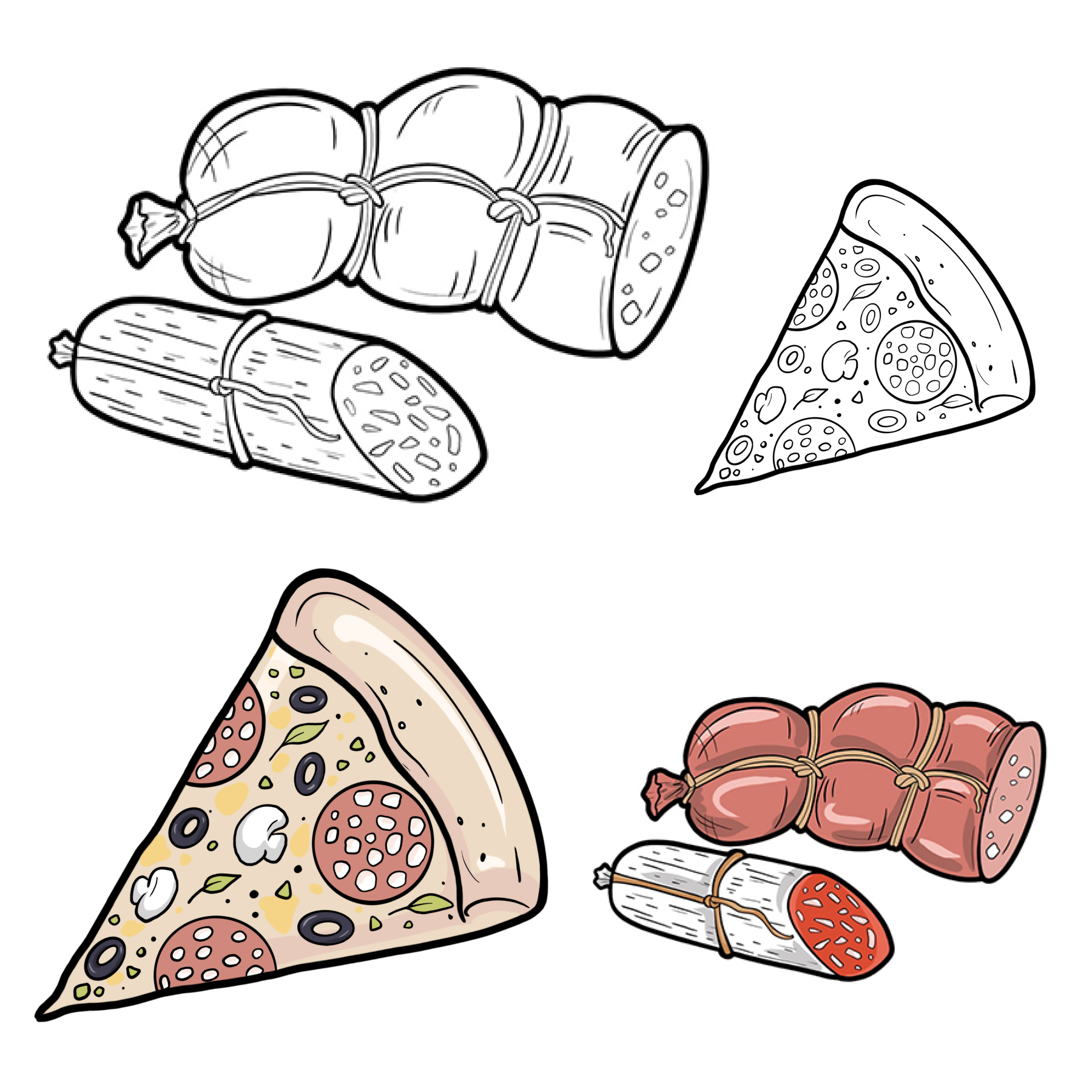 Иллюстрация - раскраски