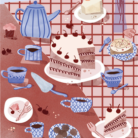 иллюстрация для кофейни