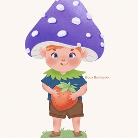 Персонаж грибочек Агарик, любитель сладостей и приключений