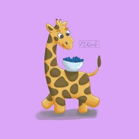 Жираф и жимолость