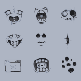 Pixel art faces