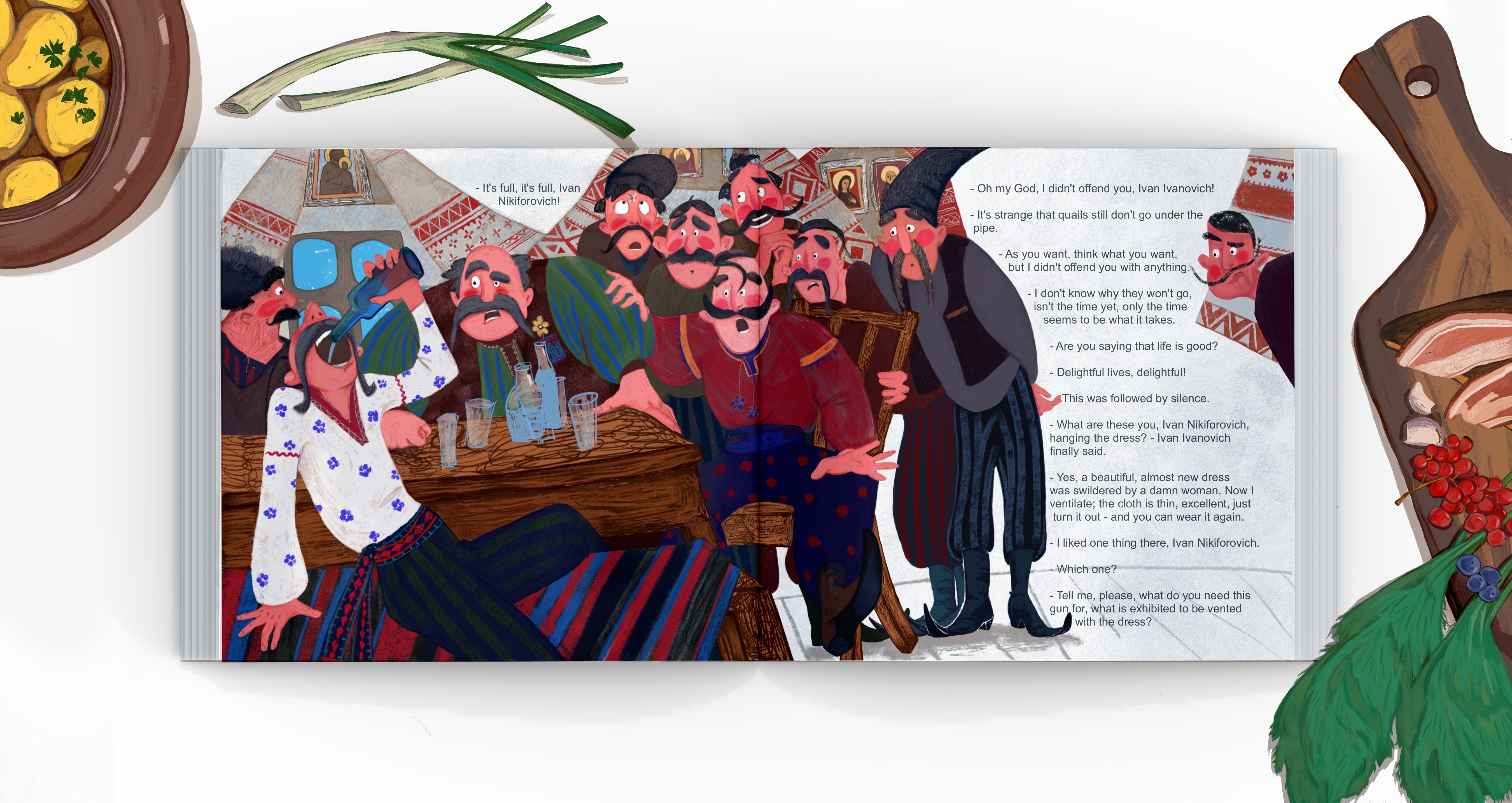 Небольшая серия иллюстраций к произведению Н.В.Гоголя