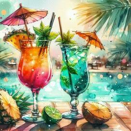 Коктейль на закате 