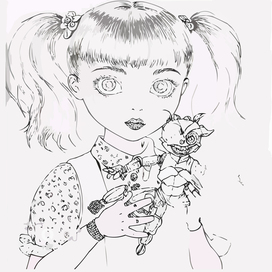 Девочка с поломанной игрушкой