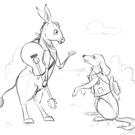 Бременские музыканты. Осел и пес. Скетч.