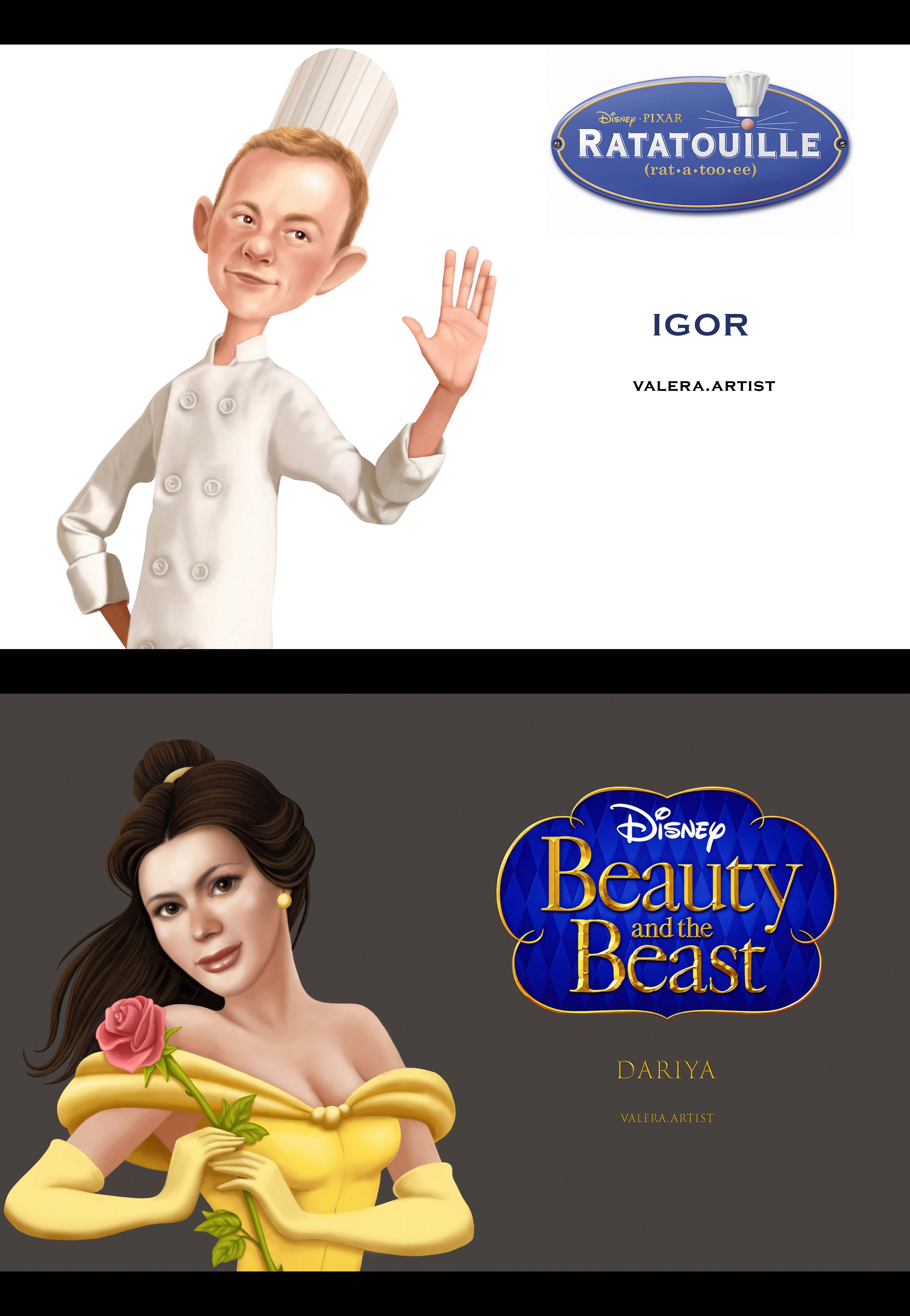 Портреты в образах героев мультфильмов