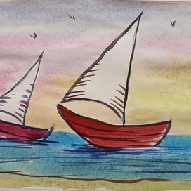 В голубом просторе