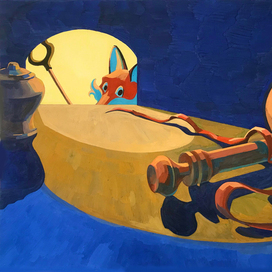 Разворот 2 к книжке "Лисичка со скалочкой" 