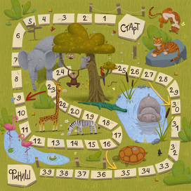 Настольная игра-бродилка "Зоопарк"