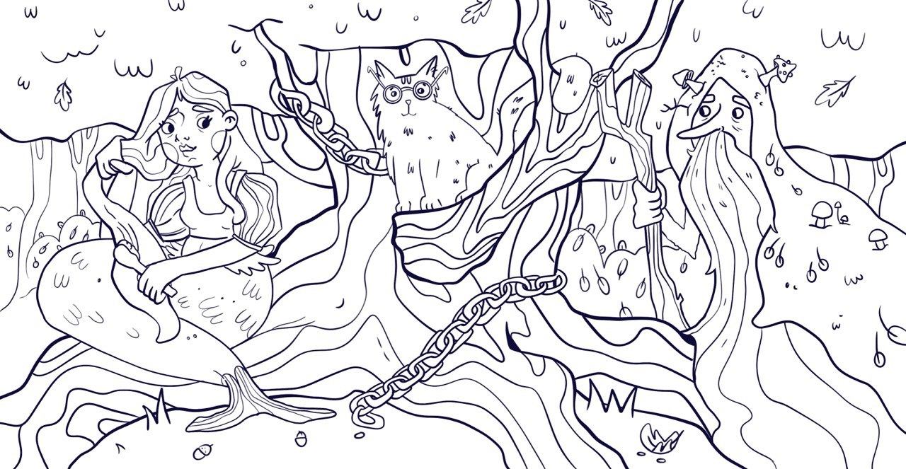 чистовой лайн иллюстрации