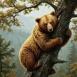 Мишка на дереве