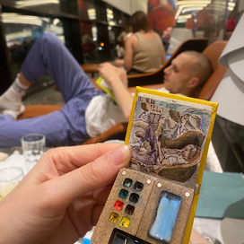 Скетч 5*5 см .Шереметьево