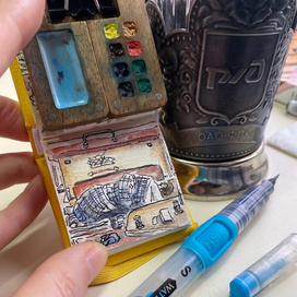 Скетч 5*5 см. Ржд 