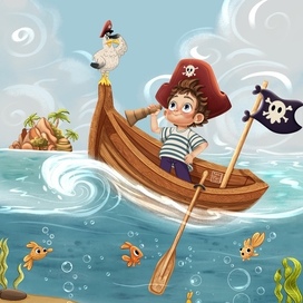 Отважный пират Джимми и его верный друг Чак