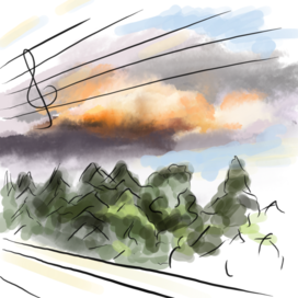 В электричке