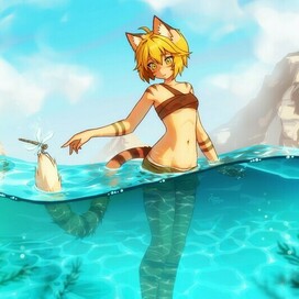 Каань мочит хвост