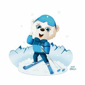 Зимняя детская иллюстрация