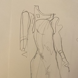 Дизайн платья с воротом 