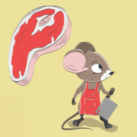 Мультяшный персонаж Мышь