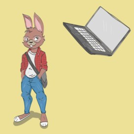 Мультяшный персонаж Заяц