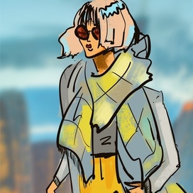 Шагающая по городу