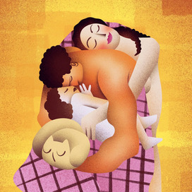 Семья и кот