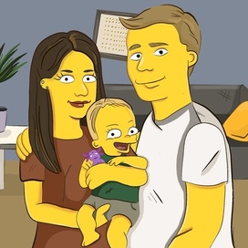 Портрет в стиле Симпсонов