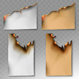 тлеющая бумага векторная графика