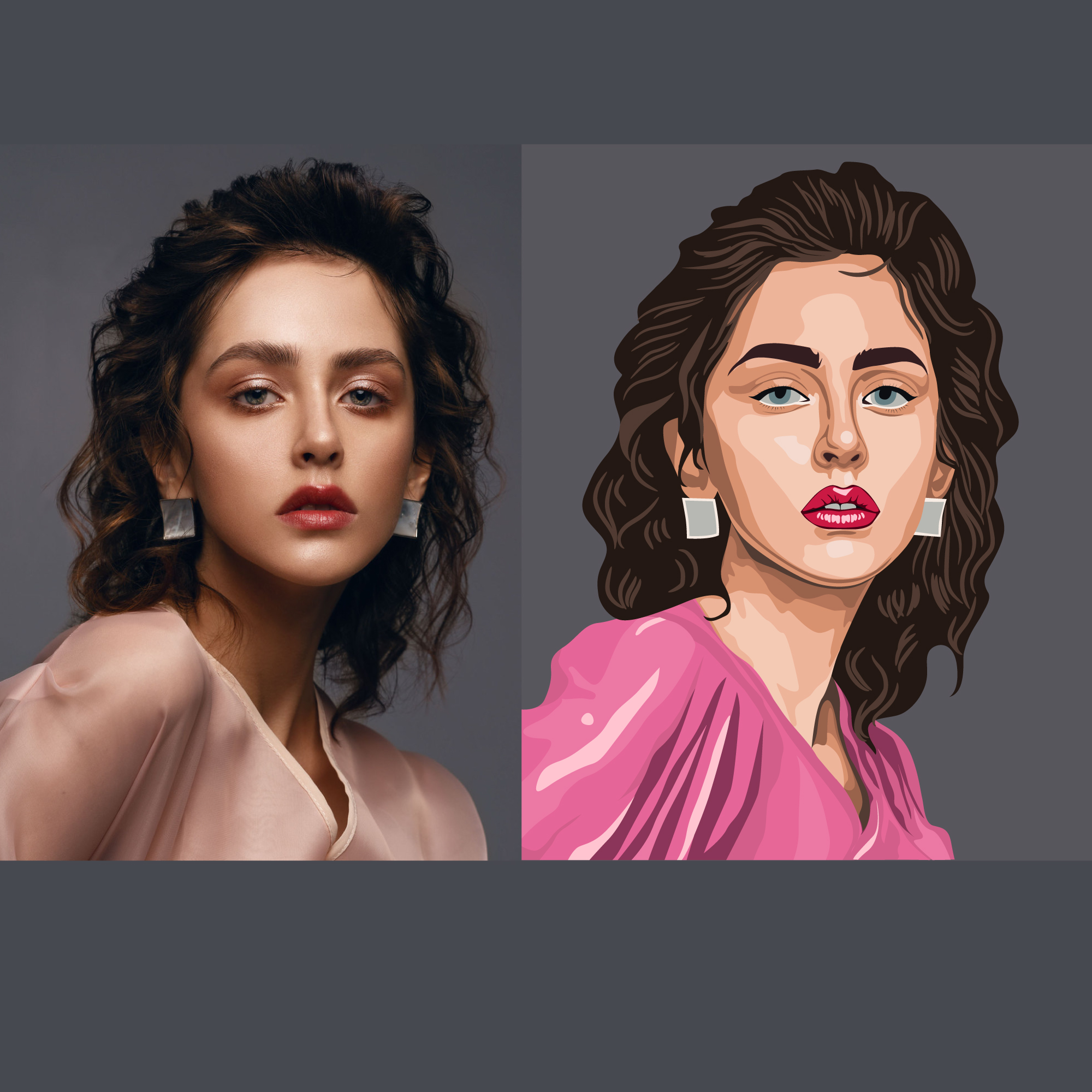 Портрет в векторном стиле