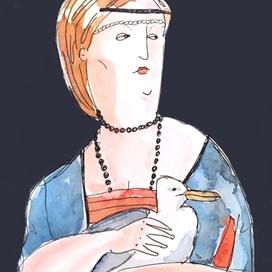 дама с чайкой