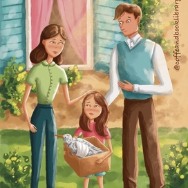 Иллюстрация к истории про девочку Мару и чайку Момо