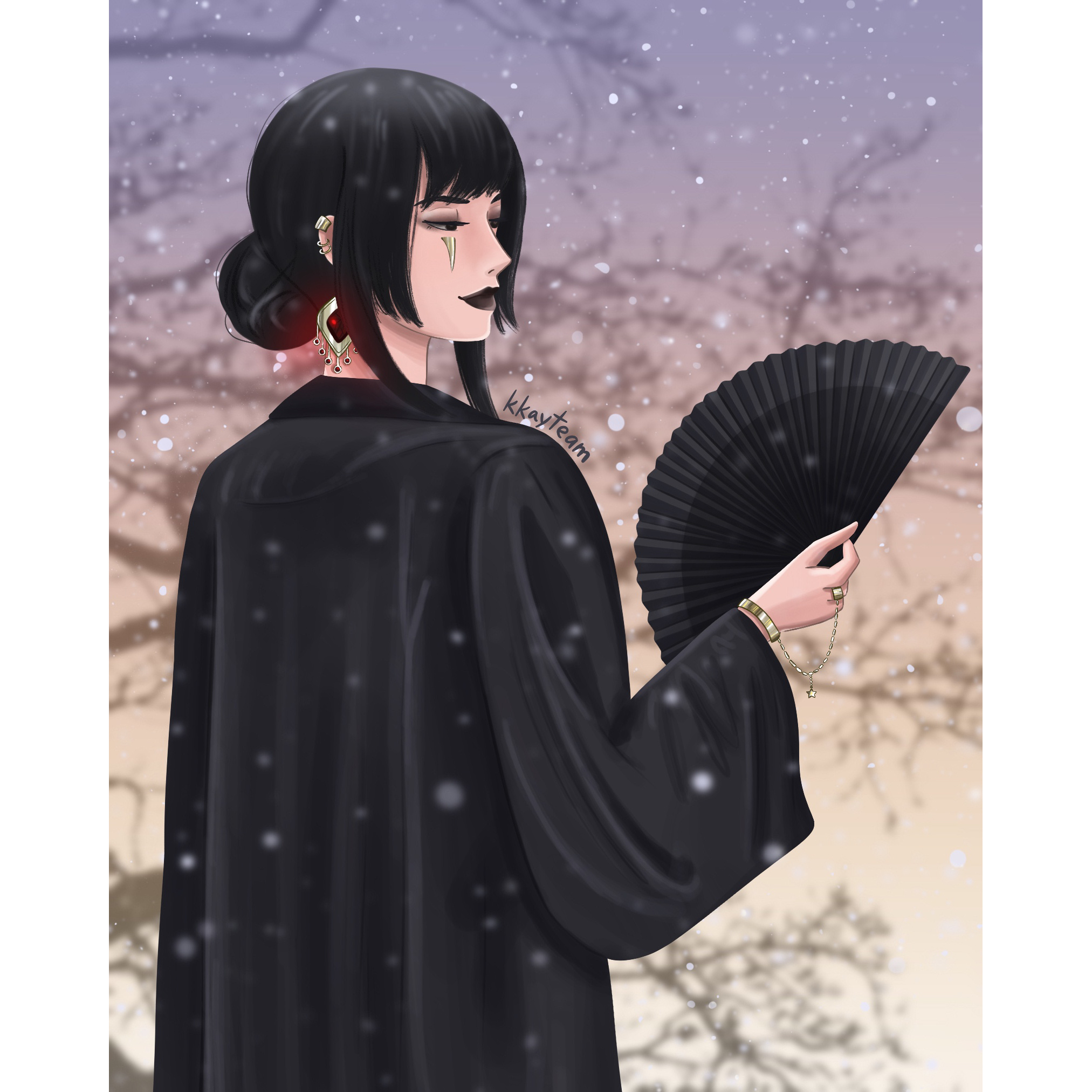 Девушка с веером