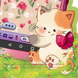 котики и телефон