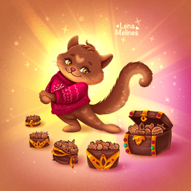 Кот - коллекционер