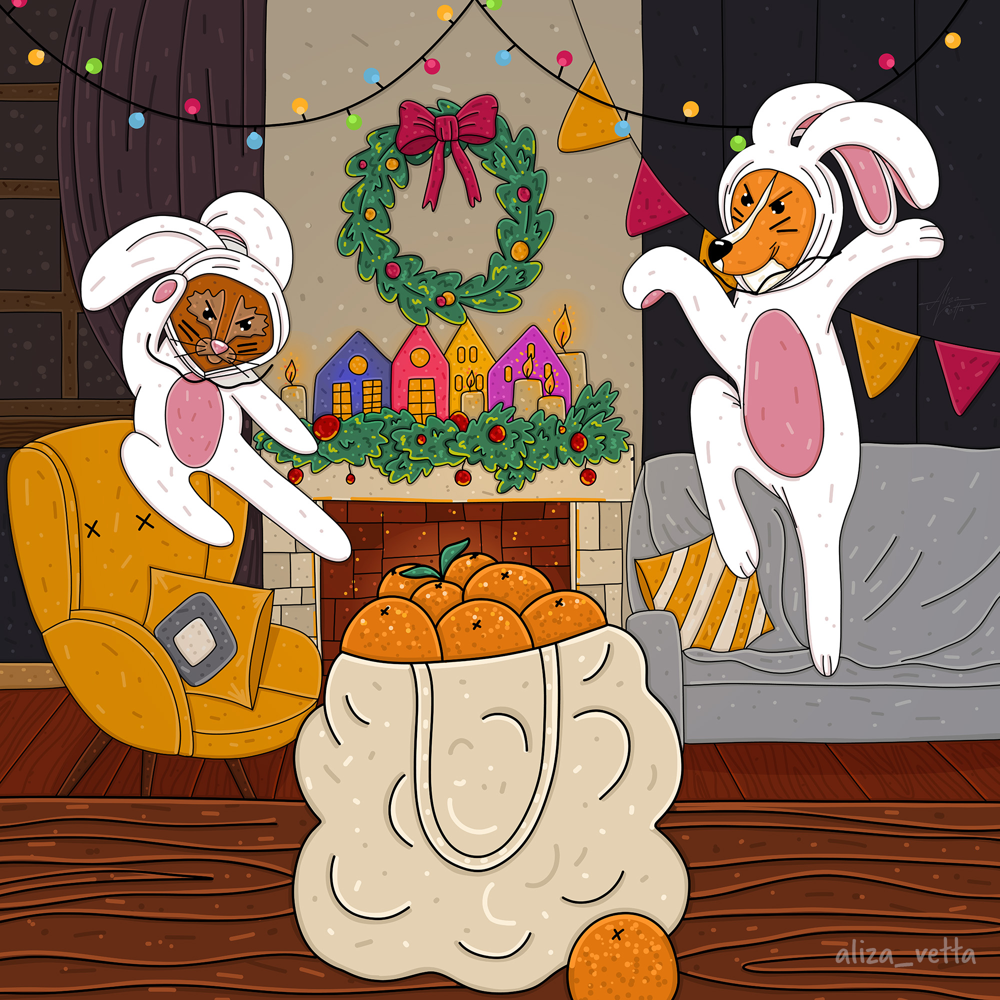 Ниндзя атака на мандарины