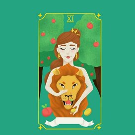 Таро карта "Сила". Этикетка для крафтового пива