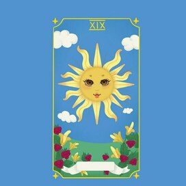 Таро карта "Солнце". Этикетка для крафтового пива