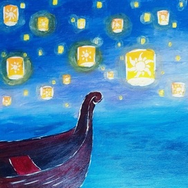 Фонарики на озере